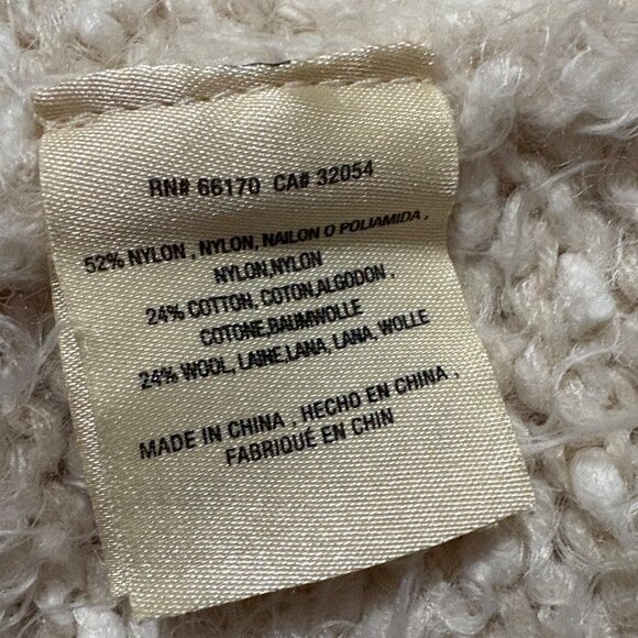 EXCELLENT Anthropologie Knitted & Knotted Ivory Fuzzy Snowfrost Sweater XS - Picture 9 of 12